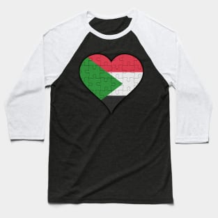 Sudanese Jigsaw Puzzle Heart Design - Gift for Sudanese With Sudan Roots Baseball T-Shirt
